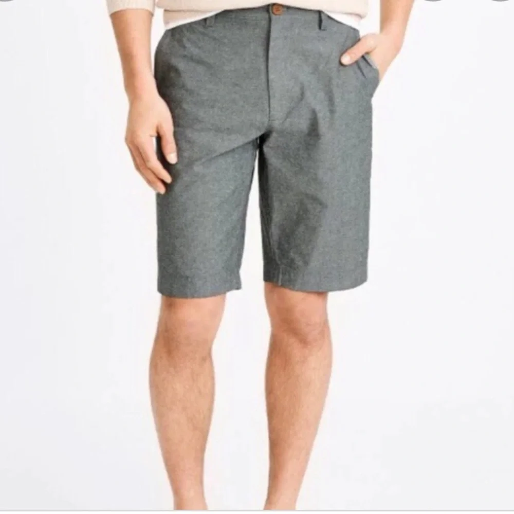 J. CREW Gray Rivington 100% Cotton Bermuda Shorts Size 35W